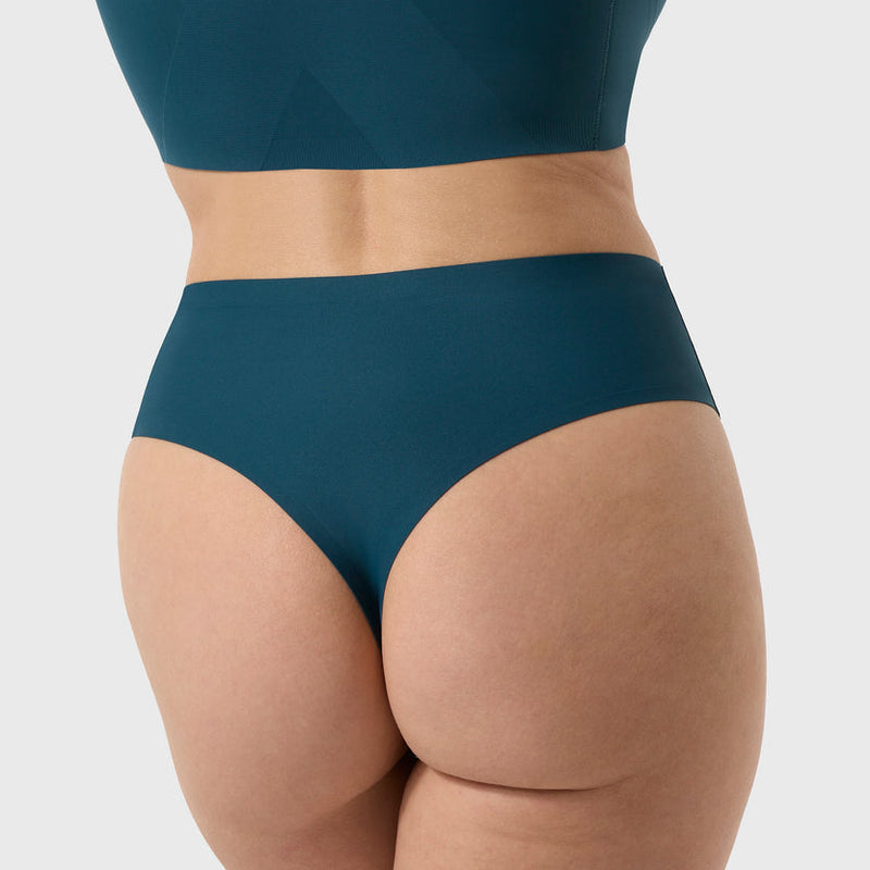 Evelyn and Bobbie High Waisted Thong Deep Tide