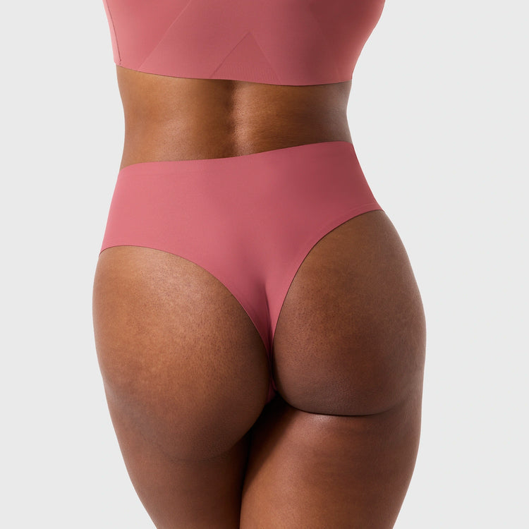 High Waisted Thong Pink Canyon