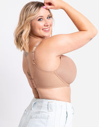 Curvy Kate Smoothie Spacer Moulded T-Shirt Plunge Bra Latte Beige