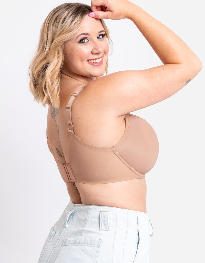 Curvy Kate Smoothie Spacer Moulded T-Shirt Plunge Bra Latte Beige