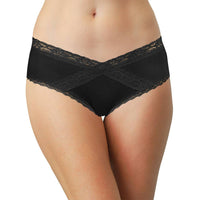 Modal Hipster featuring Crossed Lace Trim: Black