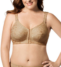 Jacquard Front Close Wireless Softcup Bra