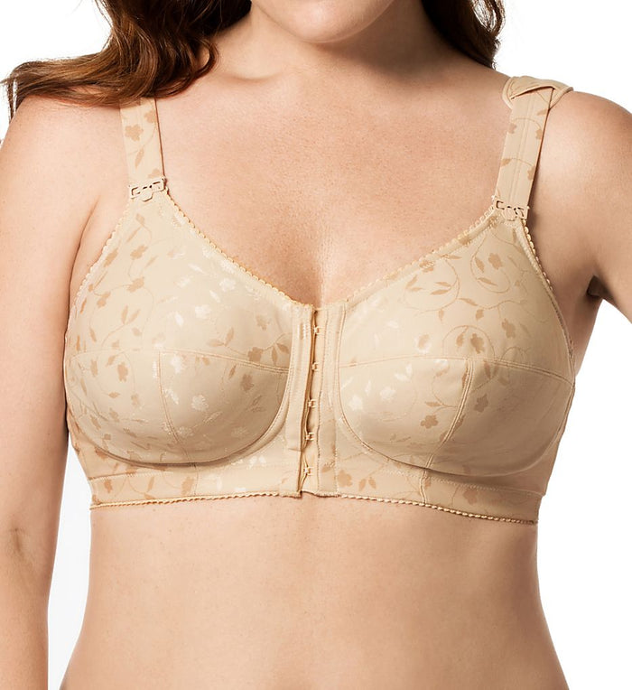 Jacquard Front Close Wireless Softcup Bra
