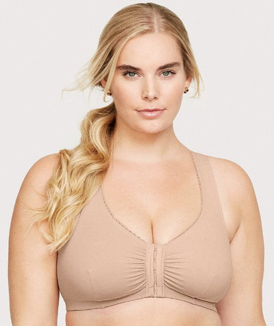 Front-Closure Cotton T-Back Comfort Bra