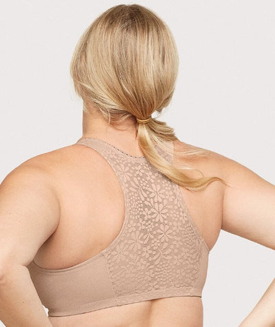 Front-Closure Cotton T-Back Comfort Bra