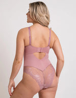 Scantilly Stretch Lace Bodysuit Dusty Rose