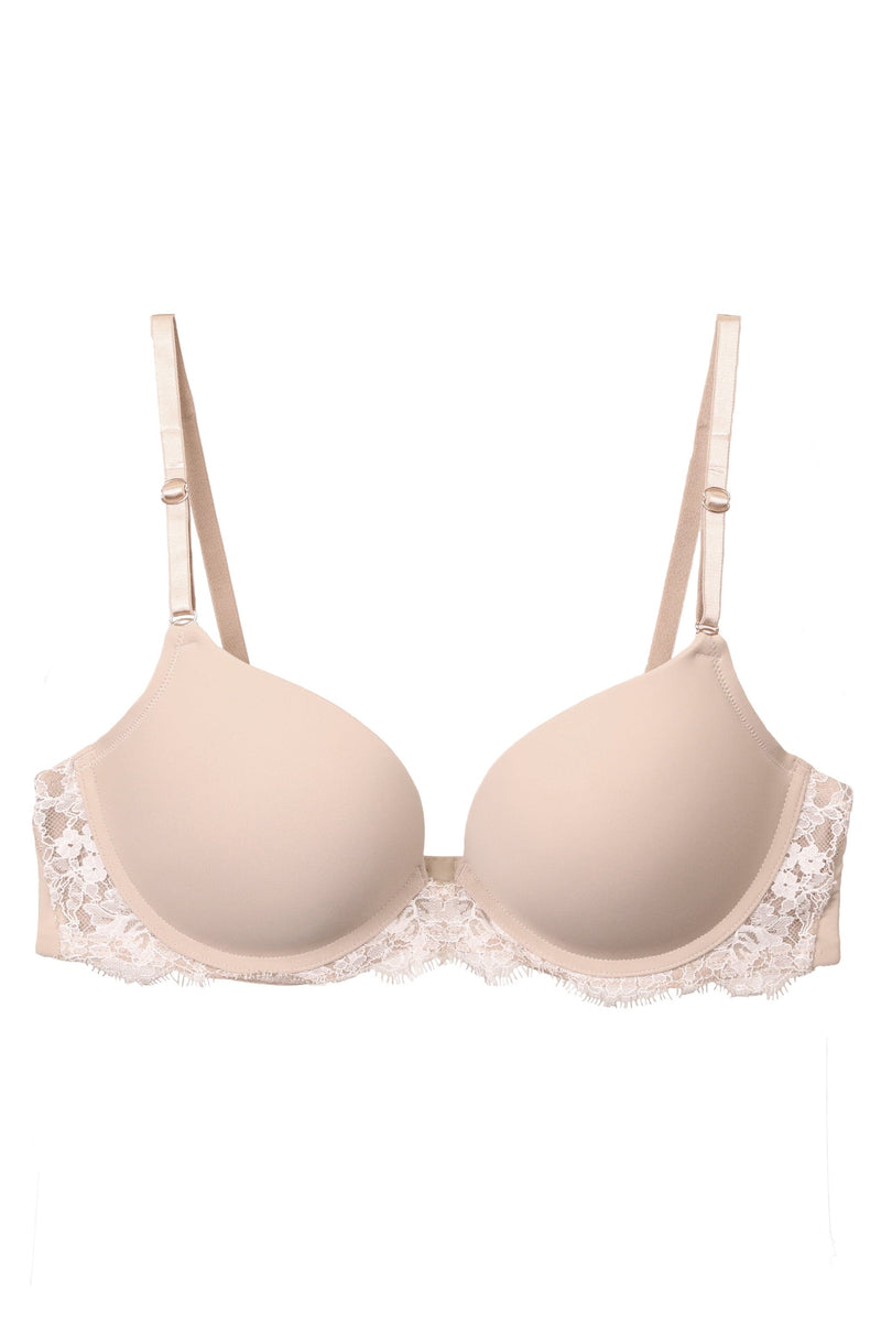 Skarlett Blue  Entice Lace Push-Up Bra - Nude