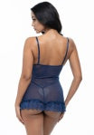 Midnight Blue Lacey Babydoll Set