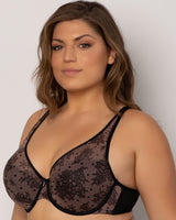 Curvy Couture Plunge T-Shirt Bra Chantilly