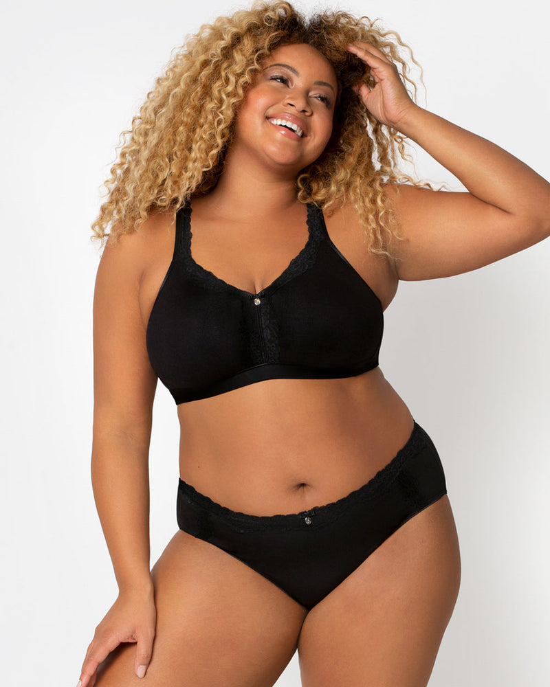 CurvyCouture Cotton Lux Wireless Bra