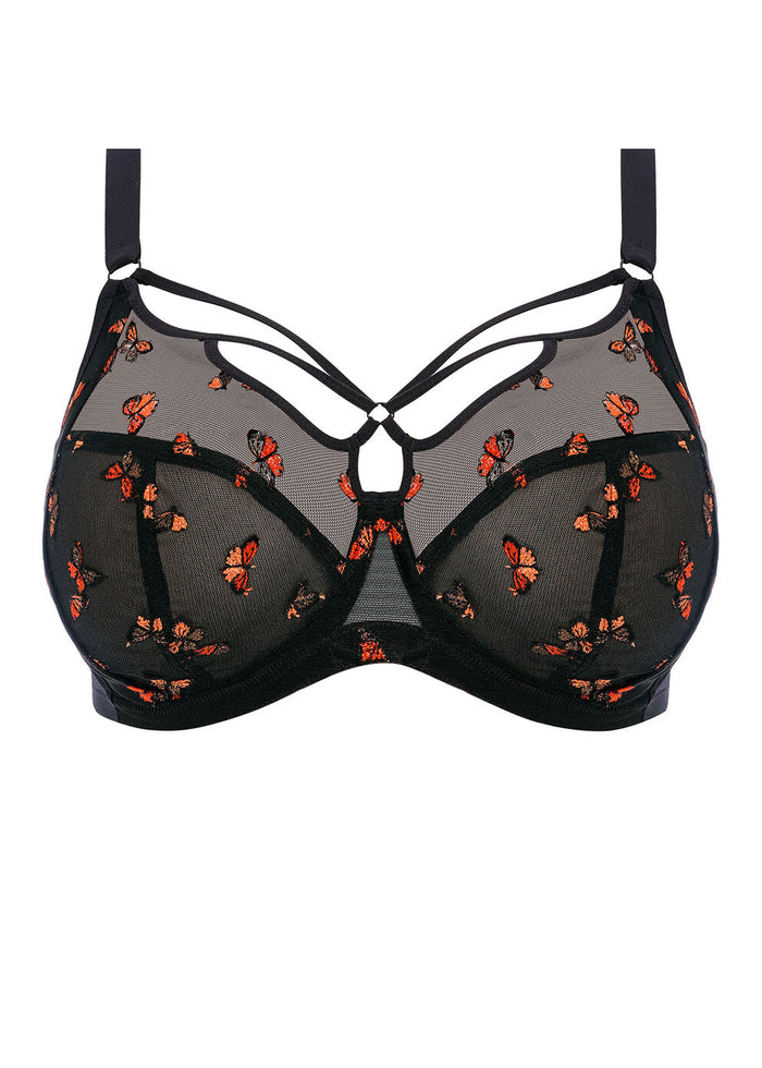 Elomi Sachi Black Butterfly Plunge Bra