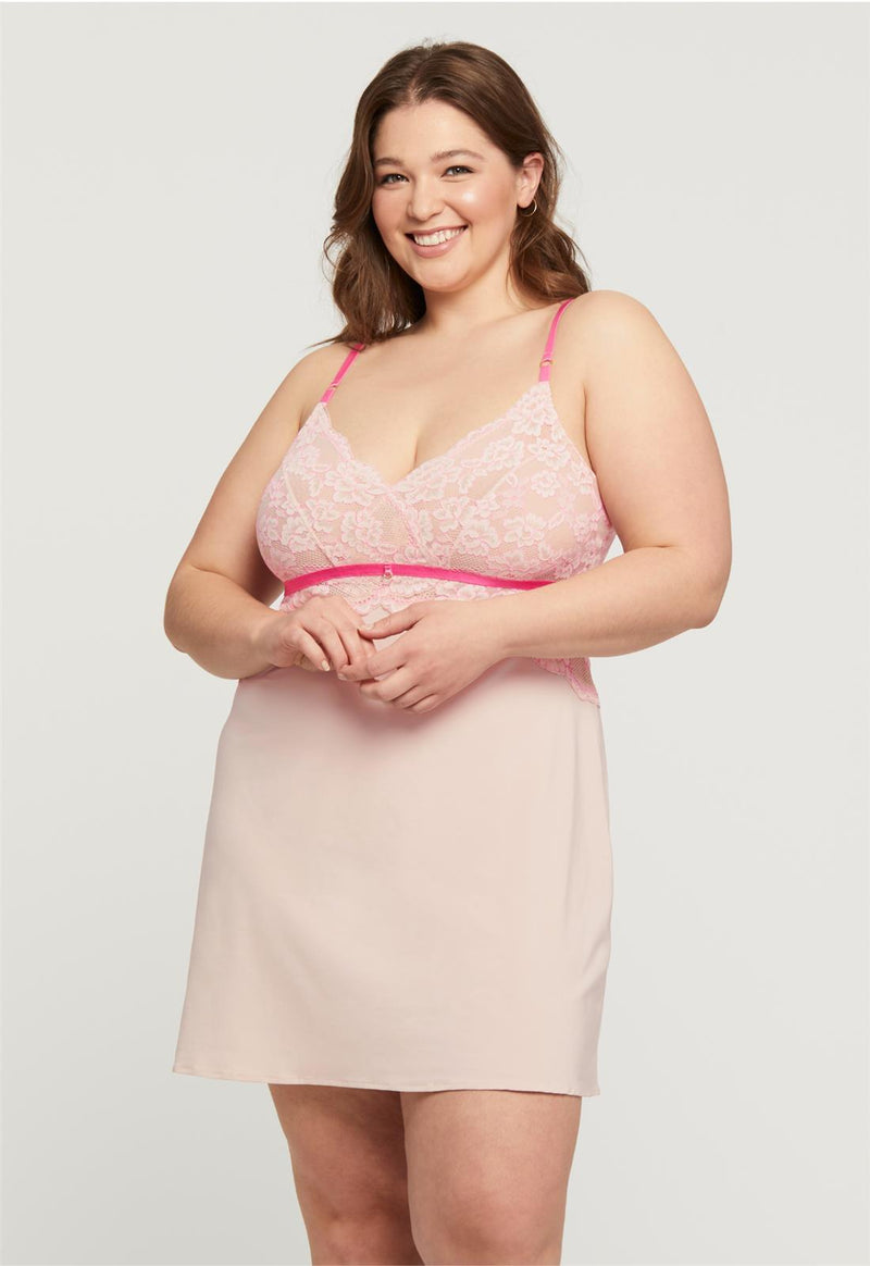 Pillow Talk Bust Support Chemise Set