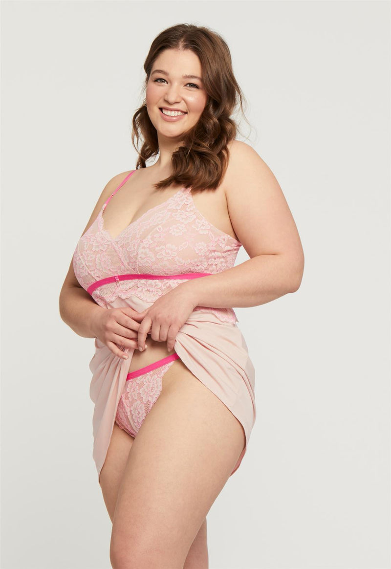 Pillow Talk Bust Support Chemise Set