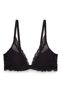 Natori Feathers Contour Plunge- Black
